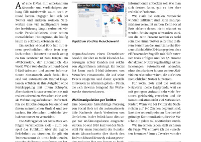 Spektrum der Wissenschaft – „Falsche Freunde im Internet“
